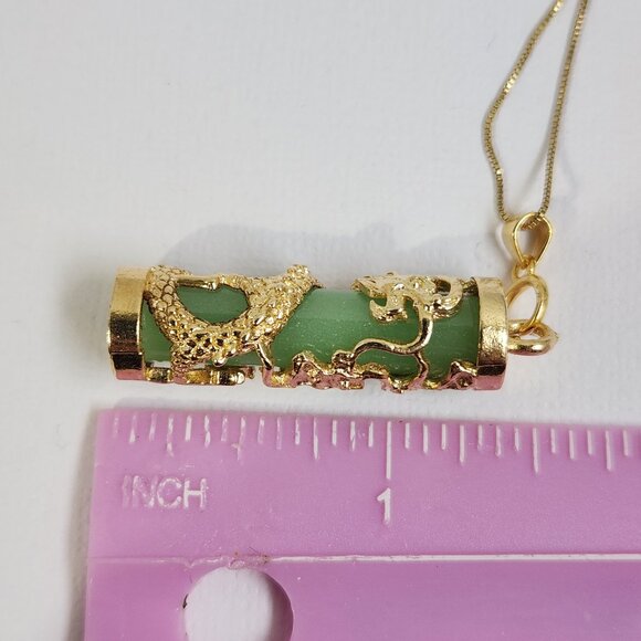 Fun & Mesmerizing 925 Jade Style Glow in the Dark Pendant 18" 925 - Picture 16 of 16